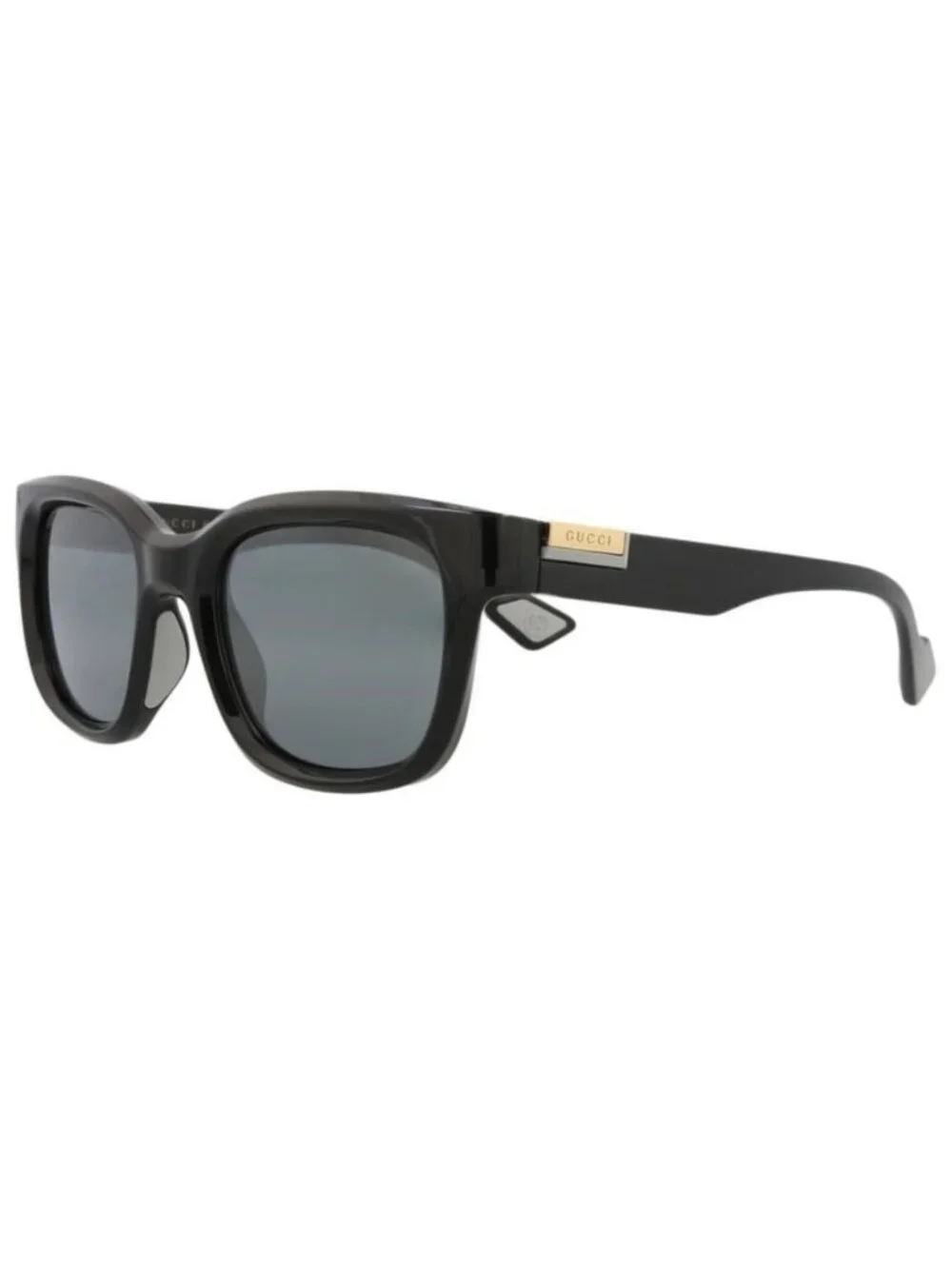 New Gucci Mens Square/Rectangle Black Black Grey Fashion Designer Sunglasses